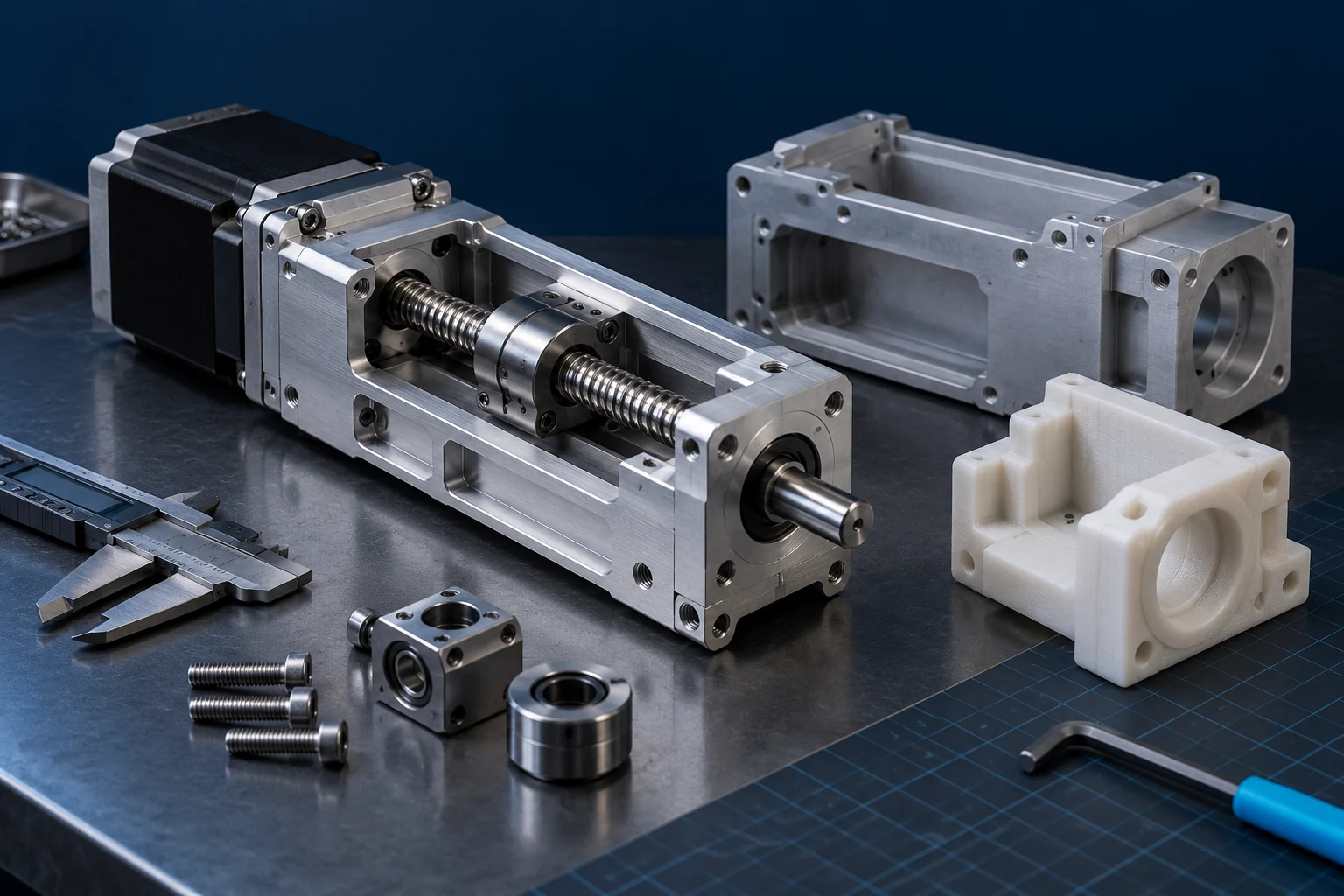 Illustrative actuator prototype and mechanical product development components